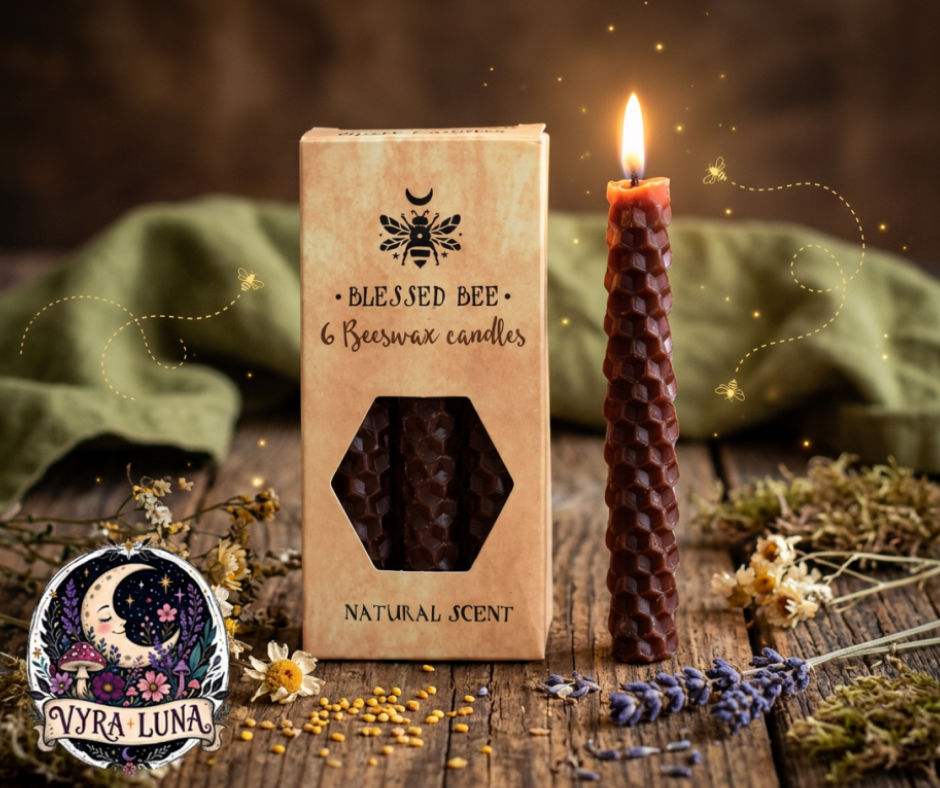 Blessed Bee Beeswax Spell Candles — Set of 6