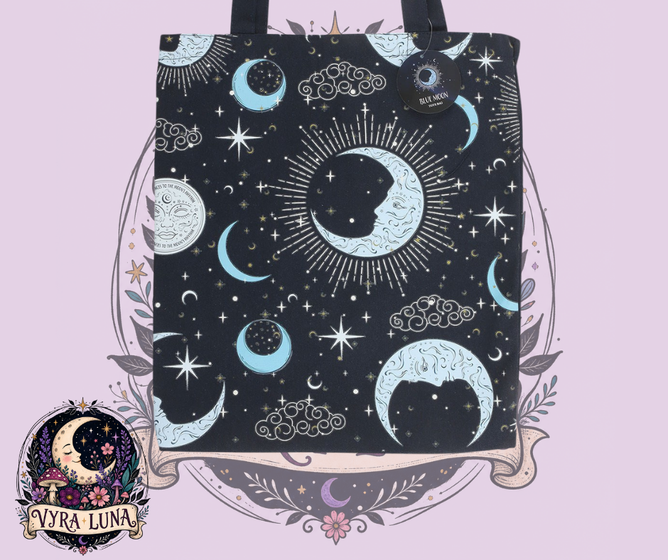 Blue Moon Celestial Tote Bag