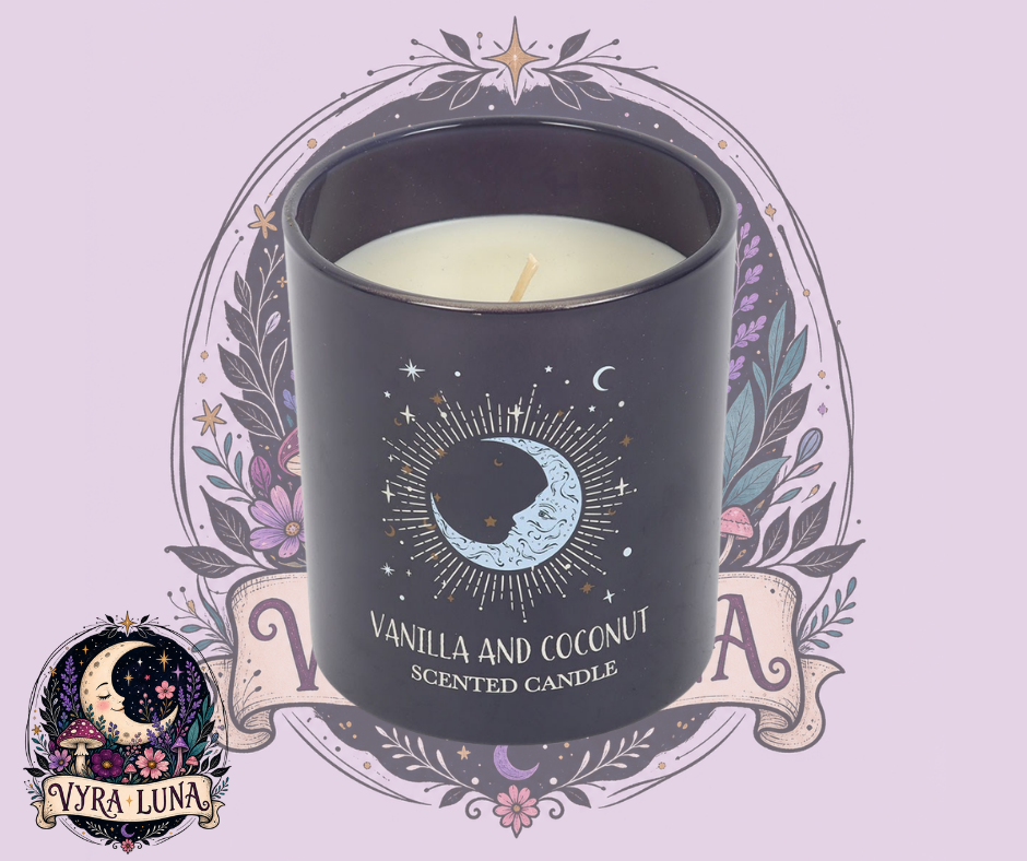 Vanilla & Coconut Scented Candle | Blue Moon