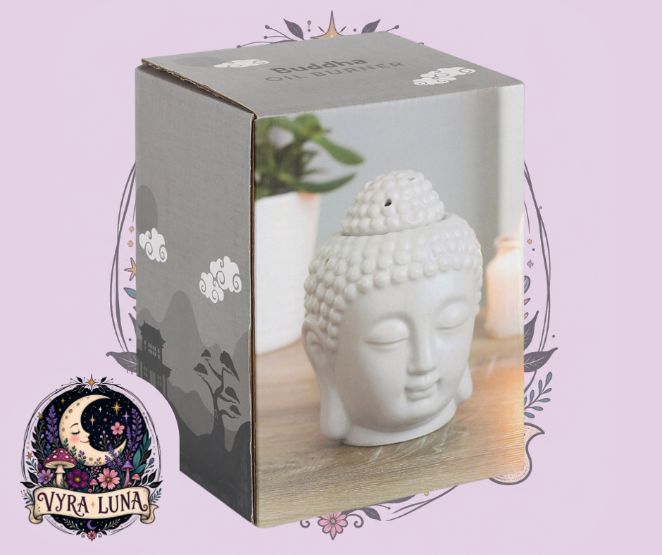 Grey Buddha Head Oil & Wax Burner