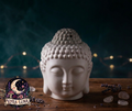 Grey Buddha Head Oil & Wax Burner