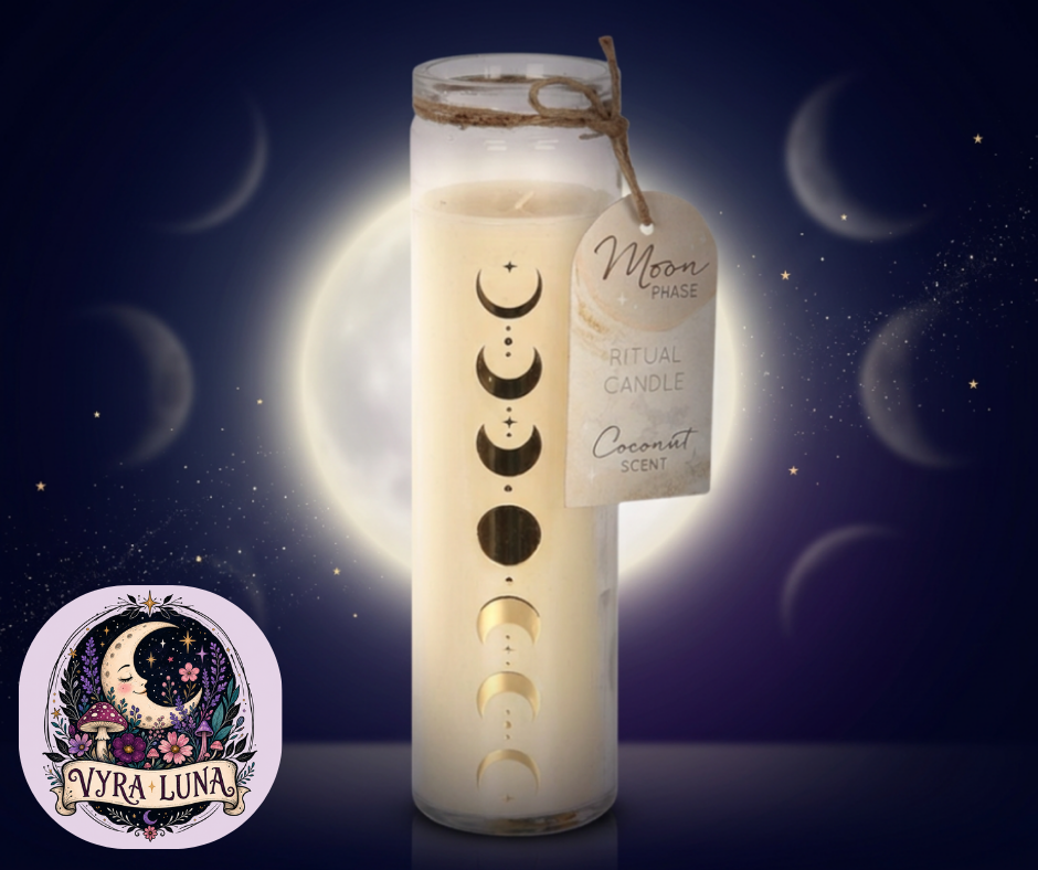 Moon Phase Coconut Scented Tube Candle