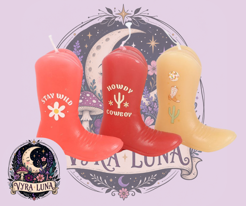 Cowboy Boot Candles Set of 3