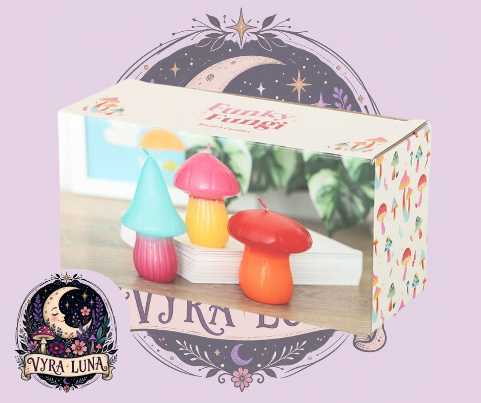 Mushroom Candles Set of 3