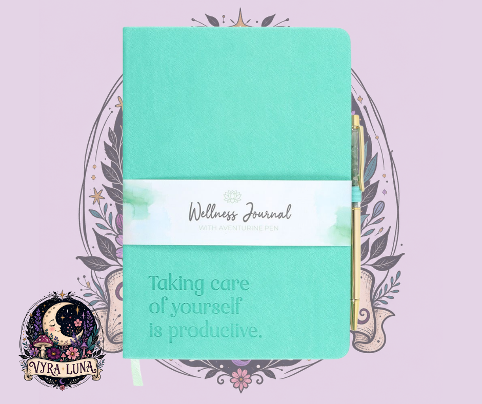 Wellness Journal with Aventurine Pen