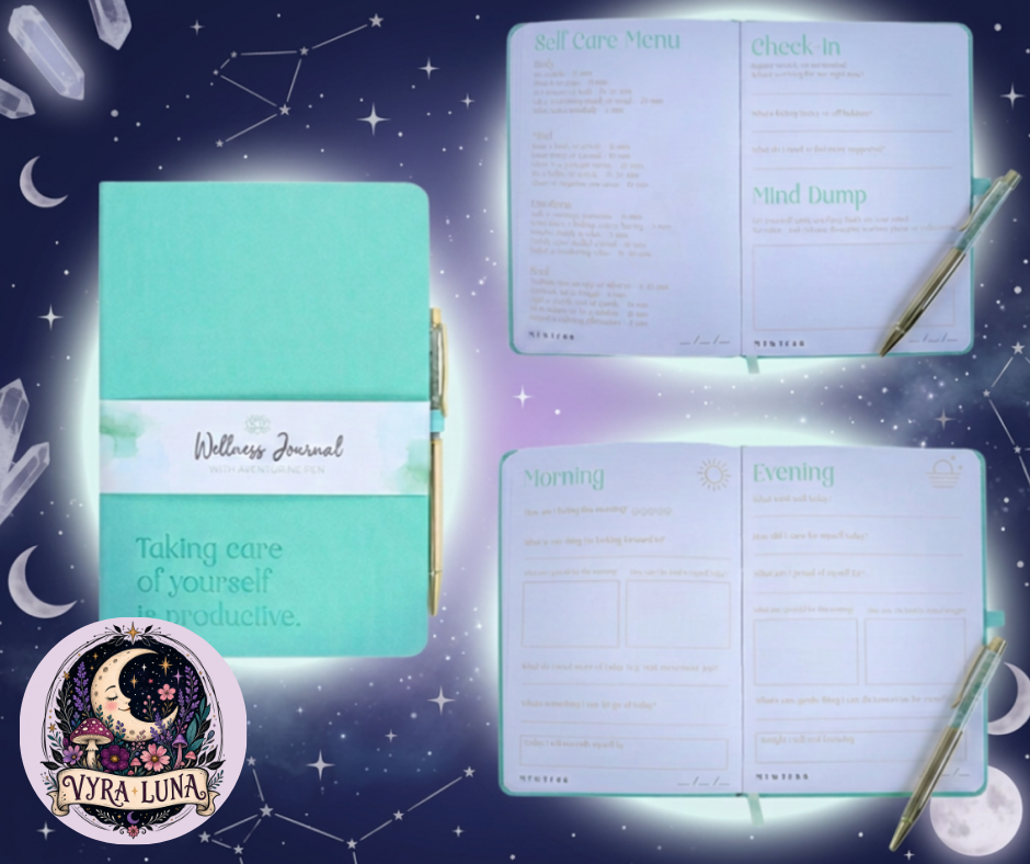 Wellness Journal with Aventurine Pen
