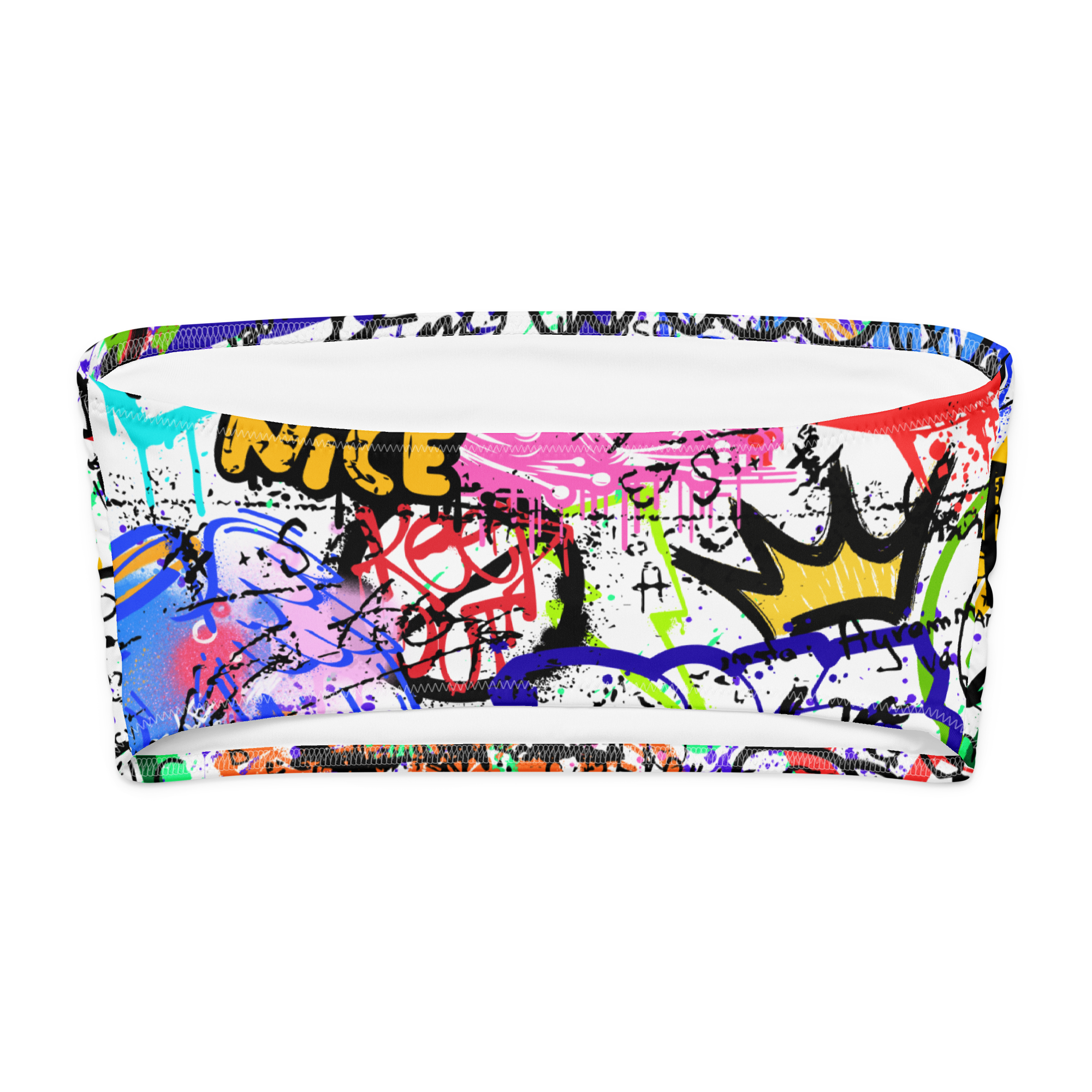 Graffiti UNFILTERED Recycled Bandeau Bikini Top